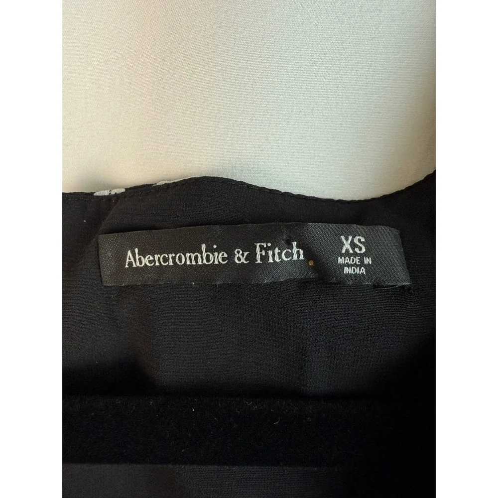 Abercrombie & Fitch Floral Maxi Dress Flutter Sleeve Black XS‎ NWT